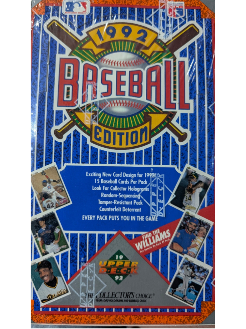 1992 Edition Baseball Upper Deck Major League Baseball trading cards